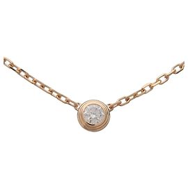 Colar Cartier D'amour 1P Diamante SM Ouro Amarelo K18 750 Dourado