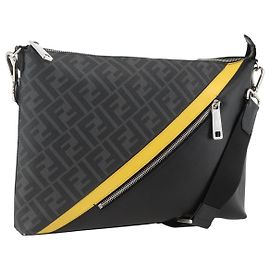 Fendi Sac à épaule Zucca PVC Noir Autre