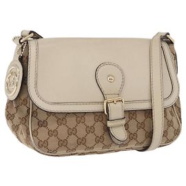 GUCCI GG Canvas Shoulder Bag Beige Gold 308452 Auth ka5680 - Jerrillo Other