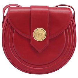 Autre Marque Saint Laurent Kate Shoulder Bag Leather Red Gold Auth 208231A - Jerrillo Altro