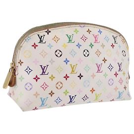 LOUIS VUITTON Monogram Multicolor Pochette PM Pouch White M47354 LV Auth 208326 - Jerrillo Other