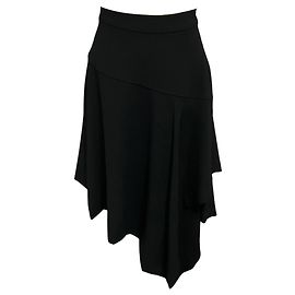 JW Anderson Black Asymmetric Side Skirt Black