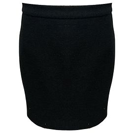 Minigonna in tweed di lana nera Alessandra Rich Nero