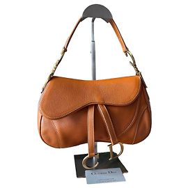 Borsa Dior Saddle in pelle marrone Marrone