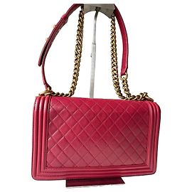 Bolso Chanel Boy Piel Roja Burdeos