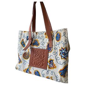 Sac Cabas Loewe Paula's Ibiza Marron Blanc Rouge Bleu Jaune
