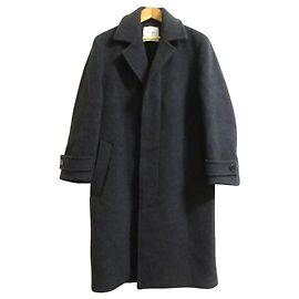 Theory Project Wool Long Coat Brown Dark grey