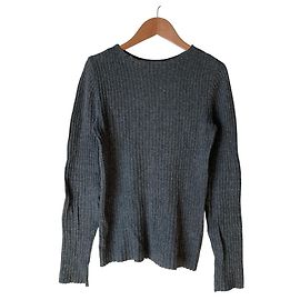 Autre Marque Todayful Boatneck Rippstrick-Pullover Braun