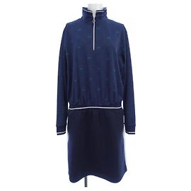 Autre Marque Schwarz-Weißes Kleid Blau Marineblau