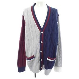 Autre Marque Cardigã de lã Brooks Brothers Marrom Branco Vermelho Azul marinho