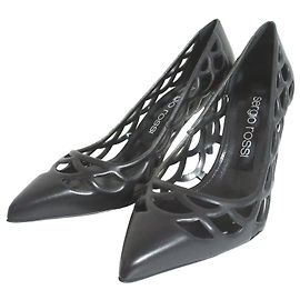 Autre Marque Sergio Rossi SR MERMAID Leather Pumps Black