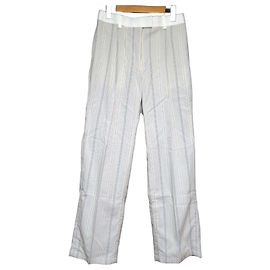 Autre Marque Pantalones Fumie Tanaka Stripe Slacks Blanco Azul Otro