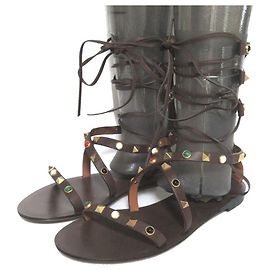 Sandales Gladiator Valentino Garavani Multicolor Stud Marron