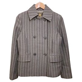 Loro Piana Silk Cashmere Blend Wool Double Breasted Jacket Brown