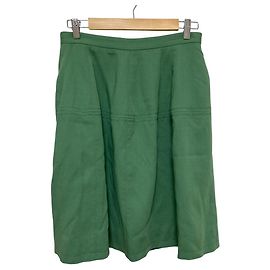 Autre Marque FOXEY Blocking Stitch Flare Skirt Green