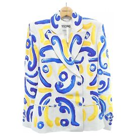 Moschino Couture Jacke Blau Gelb