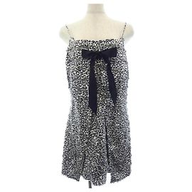 Chanel Silk Dress Black White