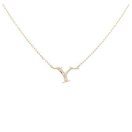 Autre Marque Au750 Diamant-Initial-Y-Halskette Golden