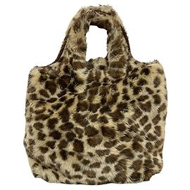 Autre Marque HEAD PORTER Leopard Eco Fur Tote Bag Brown