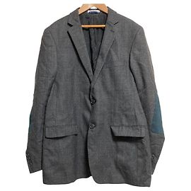 Autre Marque Donna Karan New York Glen Check Single Jacket Marrone Grigio antracite
