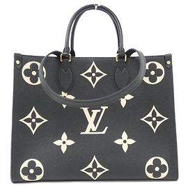 Louis Vuitton OnTheGo Monogram Empreinte Bag Black Beige