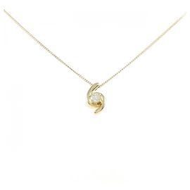 Autre Marque Colar Au750 de Diamantes Dourado