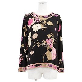 Top in maglia di seta e lana Leonard Nero