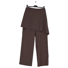 Autre Marque Pantalones anchos marrones Castaño
