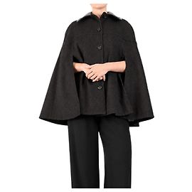 Autre Marque Capa de lana marrón oscuro - size M Otro