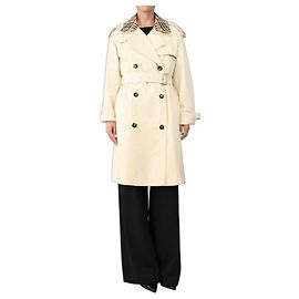 Burberry Trench coat com cinto creme - size UK 10 Outro