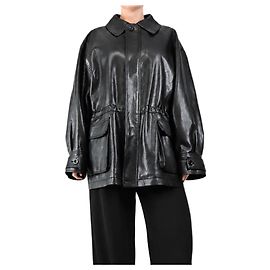 Autre Marque Black faux-leather jacket - size L Black