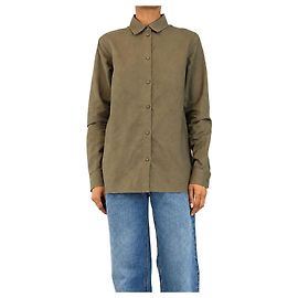 Autre Marque Camicia in lino marrone - size UK 6 Marrone