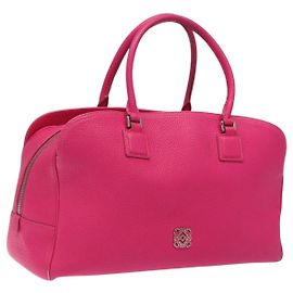 LOEWE Anagram Hand Bag Leather Pink Gold Altro