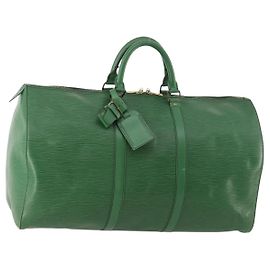 LOUIS VUITTON Epi Keepall 50 Boston Bag Green M42964 LV Other