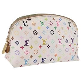 LOUIS VUITTON Monogram Multicolor Pochette PM Pouch White M47354 LV Autre