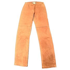 Autre Marque Pantalon en cuir suédé marron Mes Demoiselles Paris modèle Esther Camel
