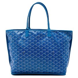 Goyard Blue Goyardine Reversible Anjou PM Bleu