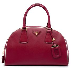 Sac à main Bowling Prada Red Saffiano Lux Rouge