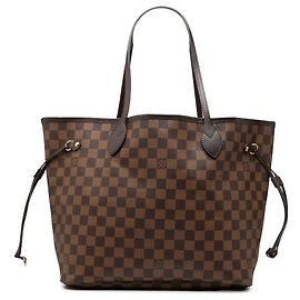 Louis Vuitton Brown Damier Ebene Neverfull MM Marrone