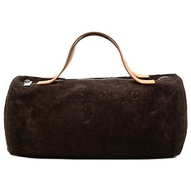 Céline Borsa in camoscio Celine Brown C Macadam Marrone Marrone scuro