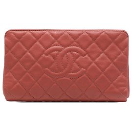 Chanel Pink CC Quilted Caviar Frame Clutch Rosa