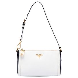 Pochette Prada White Saffiano Lux Autre