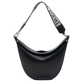 LOEWE Black Small Leather Luna Hobo Black