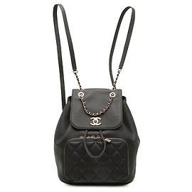 Chanel Black Caviar Business Affinity Backpack Black