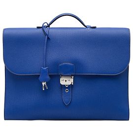 Hermès Blue Togo Verso Sac a Depeches 40 Bleu