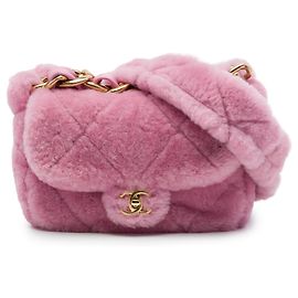 Chanel Pink Quilted Shearling Coconing Single Flap Rose