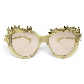 NEUE CHANEL GREECE LORELBLÄTTER GOLDENE SONNENBRILLE Golden