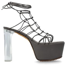Rick Owens Chaussures à plateforme 'Web Platform' Gris