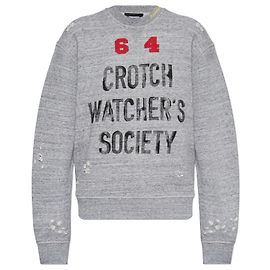 Dsquared2 Grey Printed Cotton Sweatshirt Grey