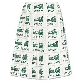 Lacoste x Lemarié weißer plissierter Rock aus Polyester Weiß